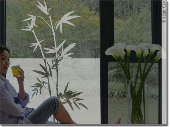 Preview: Glasbanner Bambuszweige