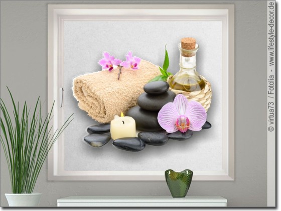 Preview: Basaltsteine und Orchidee