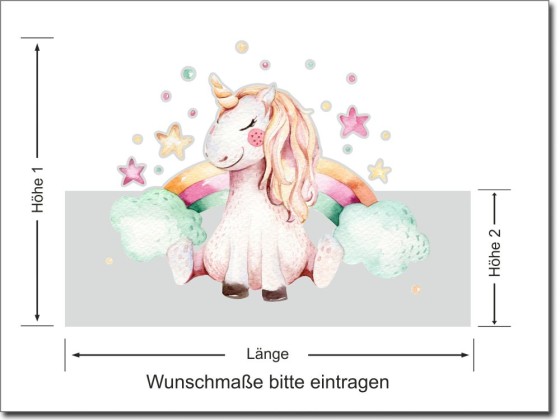 Preview: Bedruckte Milchglasfolie Einhorn Preview: Bedruckte Milchglasfolie Einhorn