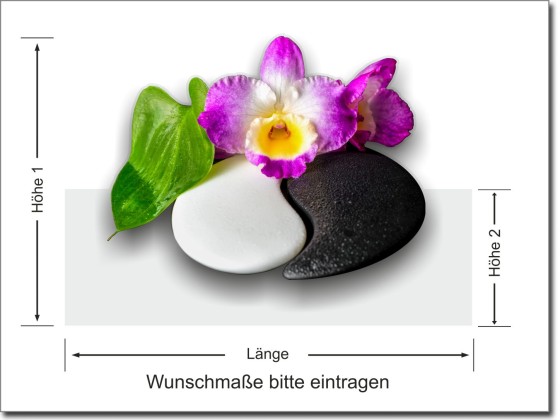 Preview: Bedruckte Milchglasfolie Wellness