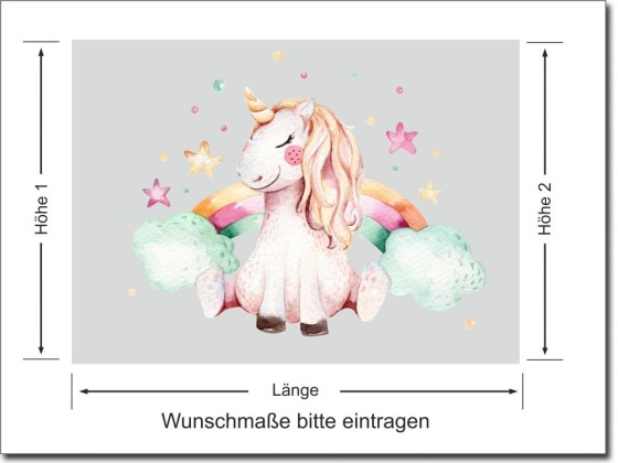 Preview: Bedruckte Milchglasfolie Einhorn Preview: Bedruckte Milchglasfolie Einhorn