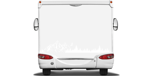 Preview: Bergpanorama Wald und Rotwild für Wohnmobil Preview: Bergpanorama Wald und Rotwild für Wohnmobil