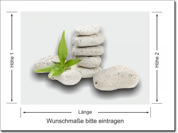 Preview: Bedruckte Milchglasfolie Steinpyramide