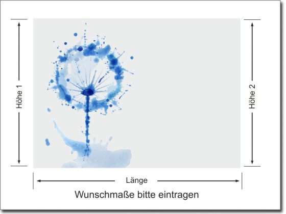 Preview: Bedruckte Milchglasfolie Pusteblume