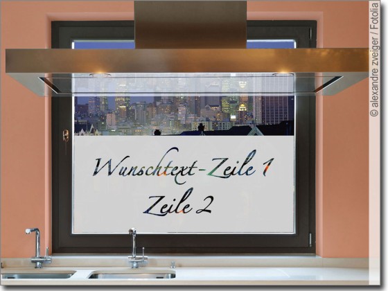 Preview: Fensterfolie Sichtschutz mit Wunschtext 3