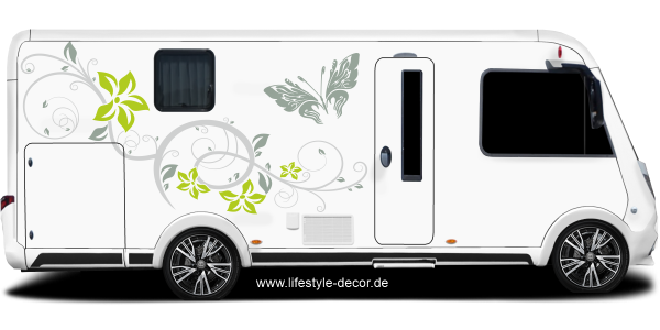 Preview: Bunter Aufkleber Ornament Styling Falter