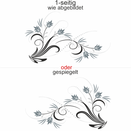 Preview: Bunter Autoaufkleber Blumenornament
