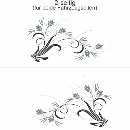 Preview: Bunter Autoaufkleber Blumenornament