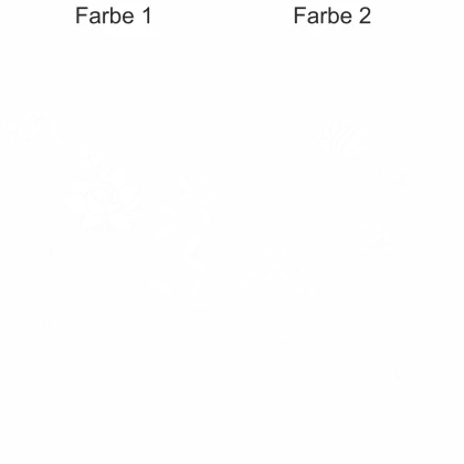 Buntes Wandtattoo mit Blumenwiese - Ansicht Farbauswahl