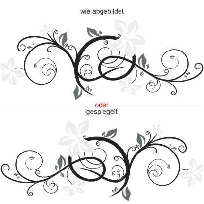 Möbeltattoo mit tollem buntem stilvollem Ornament - Ansicht Ausrichtung