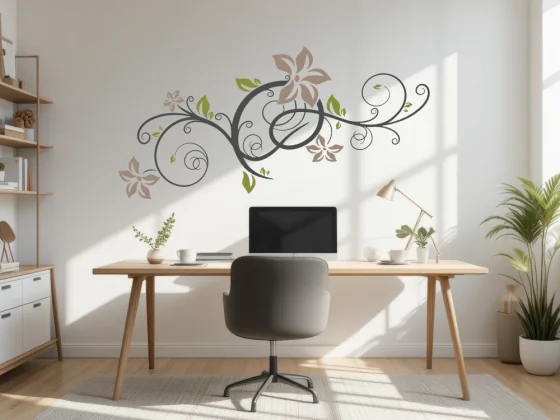 Buntes Wandtattoo mit stilvollem Ornament 2