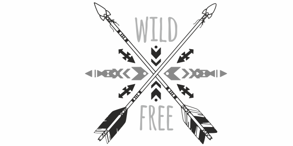 Preview: Buntes Wandtattoo Wild and Free Preview: Buntes Wandtattoo Wild and Free