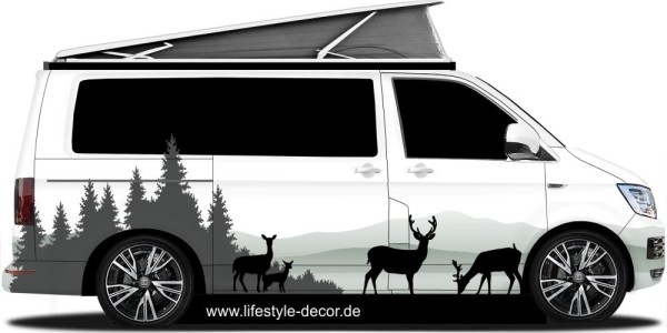 Preview: Wohnmobil Aufkleber Rehe im Gebirge Preview: Wohnmobil Aufkleber Rehe im Gebirge