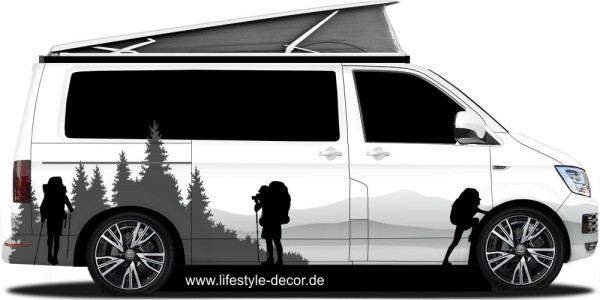 Preview: Wohnmobil Aufkleber Wanderung Preview: Wohnmobil Aufkleber Wanderung