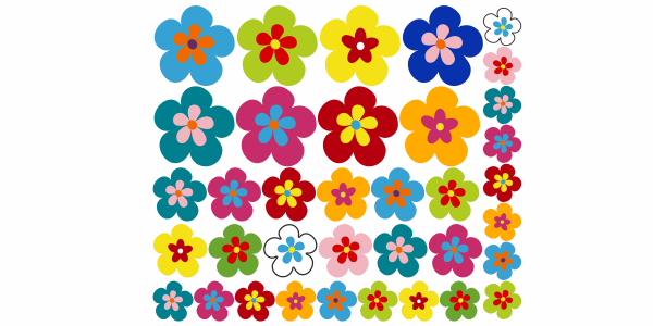 Preview: Camper Hippie Dekor Blütenset Flower Power Preview: Camper Hippie Dekor Blütenset Flower Power