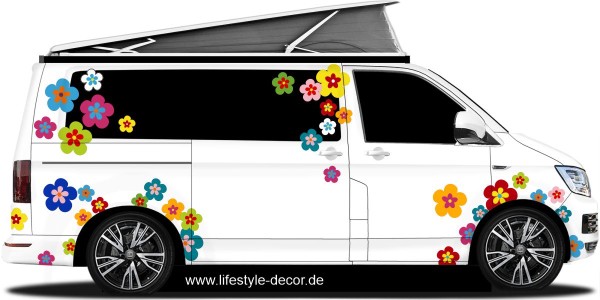 Preview: Camper Hippie Dekor Blütenset Flower Power Preview: Camper Hippie Dekor Blütenset Flower Power