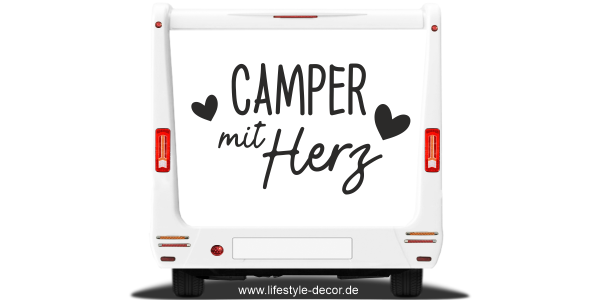 Preview: Camper mit Herz Aufkleber Preview: Camper mit Herz Aufkleber