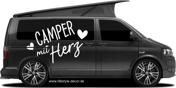 Preview: Camper mit Herz Aufkleber Preview: Camper mit Herz Aufkleber