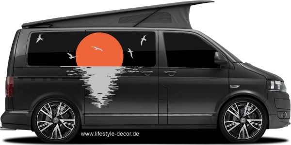 Preview: Aufkleber Sonnenuntergang über dem Meer Preview: Aufkleber Sonnenuntergang über dem Meer