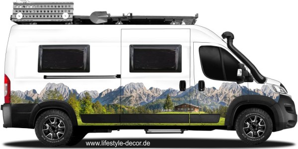 Preview: Wohnmobildekor Bergblick