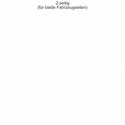 Camping Aufkleber Wildgräser - Ansicht zweiseitig für beide Fahrzeugseiten und Farbauswahl