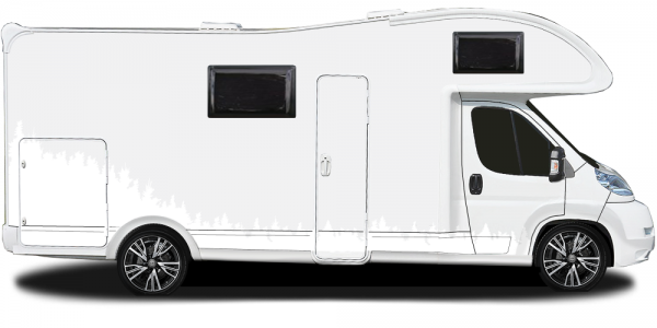 Caravanaufkleber Wald