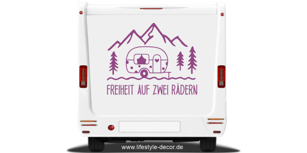 Caravandekor Freiheit auf zwei Rädern