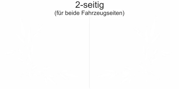 Autodecor Bambus - Ansicht zweiseitig für beide Fahrzeugseiten und Farbauswahl