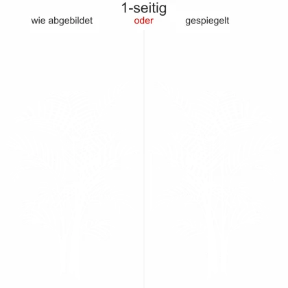 Autosticker Palmwedel - Ansicht Ausrichtung und Farbauswahl
