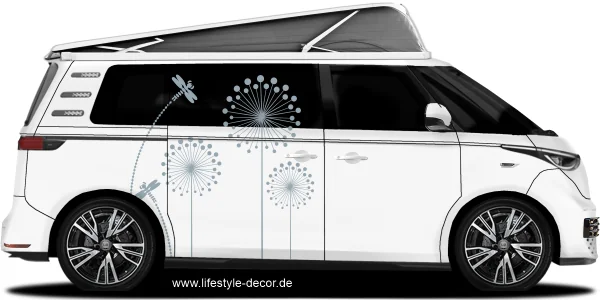 Modernes Pusteblumendesign als Autoaufkleber