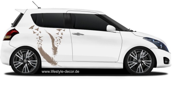 Preview: Cartattoo Vögel aus Feder Preview: Cartattoo Vögel aus Feder