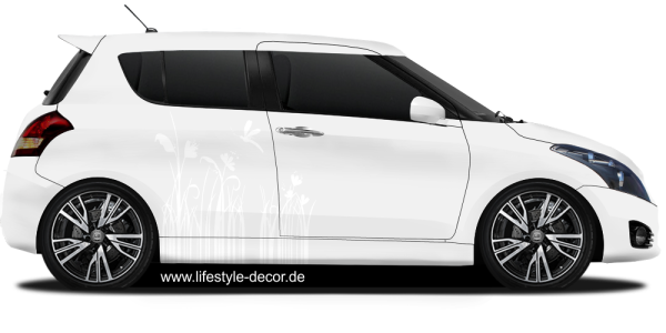 Preview: Autoaufkleber Wild Flowers Preview: Autoaufkleber Wild Flowers