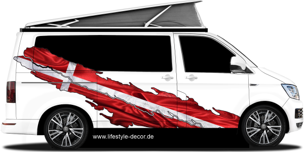 Preview: Autoaufkleber Dänische Flagge Preview: Autoaufkleber Dänische Flagge