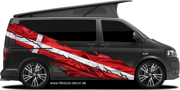 Preview: Autoaufkleber Dänische Flagge Preview: Autoaufkleber Dänische Flagge