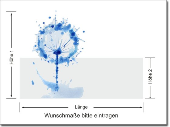 Preview: Bedruckte Milchglasfolie Pusteblume