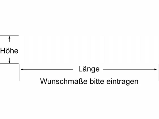 Durchlaufschutz mit schmalen senkrechten Balken