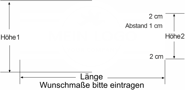 Preview: Durchlaufschutz Streifedekor mit Firmenlogo Preview: Durchlaufschutz Streifedekor mit Firmenlogo - Ansicht Farbauswahl