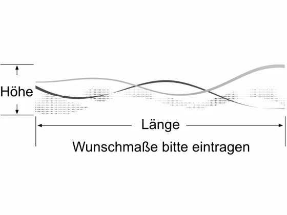 Durchlaufschutz Farbiges Wellenmotiv - Ansicht Farbauswahl