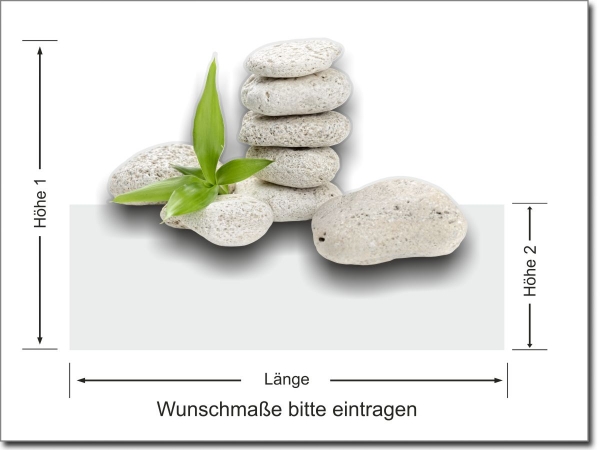 Preview: Bedruckte Milchglasfolie Steinpyramide