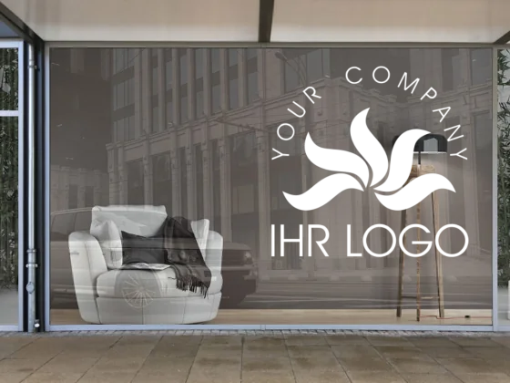 Eigenes Logo für Schaufenster auf Schaufenster - Ansicht Farbauswahl