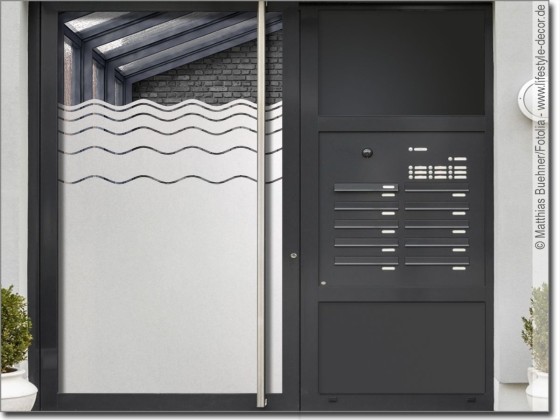 Preview: Eingang Sichtschutzfolie Wellen