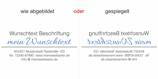 Fahrzeugbeschriftung Textblock | 04a - Ansicht Ausrichtung