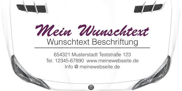 Preview: Fahrzeugbeschriftung Textblock | 09a auf Motorhaube