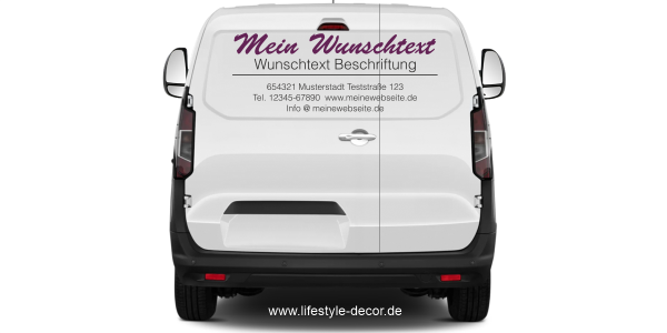 Preview: Fahrzeugbeschriftung Textblock | 09a auf Heck von Transporter