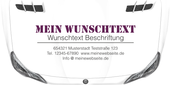 Preview: Fahrzeugbeschriftung Textblock | 15a auf Motorhaube
