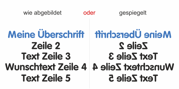Fahrzeugbeschriftung Textblock | 17 - Ansicht Ausrichtung