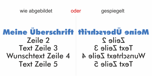 Fahrzeugbeschriftung Textblock | 24 - Ansicht Ausrichtung