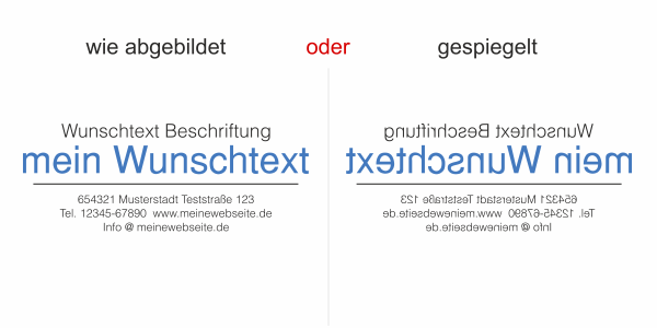 Fahrzeugbeschriftung Textblock | 26a - Ansicht Ausrichtung