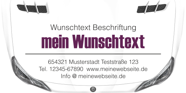 Preview: Fahrzeugbeschriftung Textblock | 28a auf Motorhaube