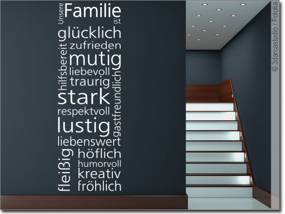 Preview: Wandtattoo Unsere Familie